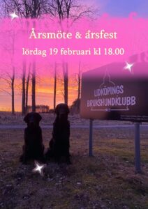 Årsmötes & årsfest 19/2-22 @ Lidköpings Brukshundklubb